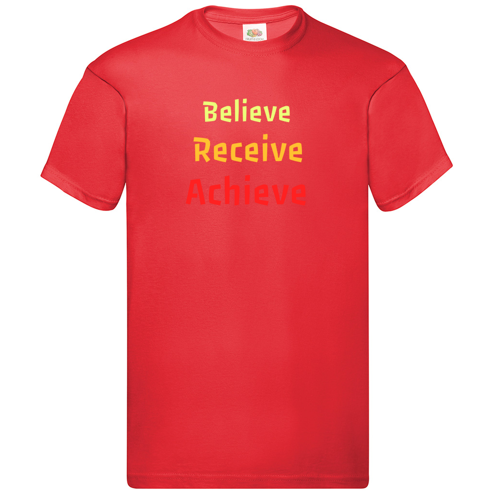 Believe, Recieve, Achieve affimirmation - Kids T-Shirt