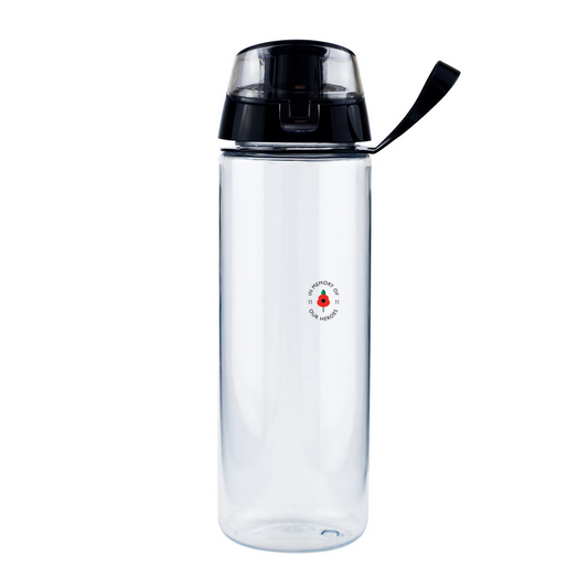 Lest we forget -  Clear Water Bottle with Flip Lid - 750ml