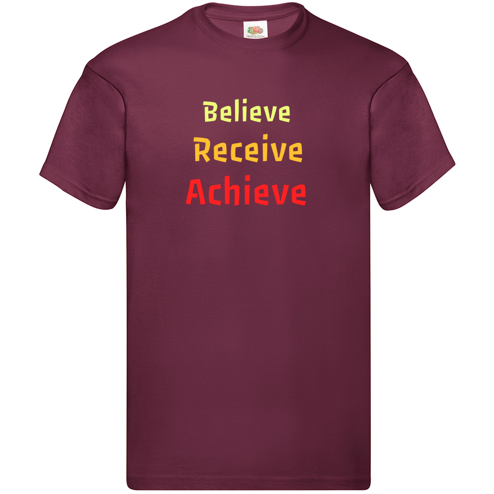 Believe, Recieve, Achieve affimirmation - Kids T-Shirt