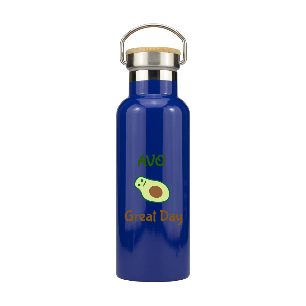 Stainless Steel Bottle with Bamboo Lid - 500ml