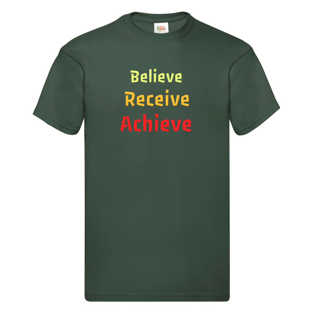 Believe, Recieve, Achieve affimirmation - Kids T-Shirt