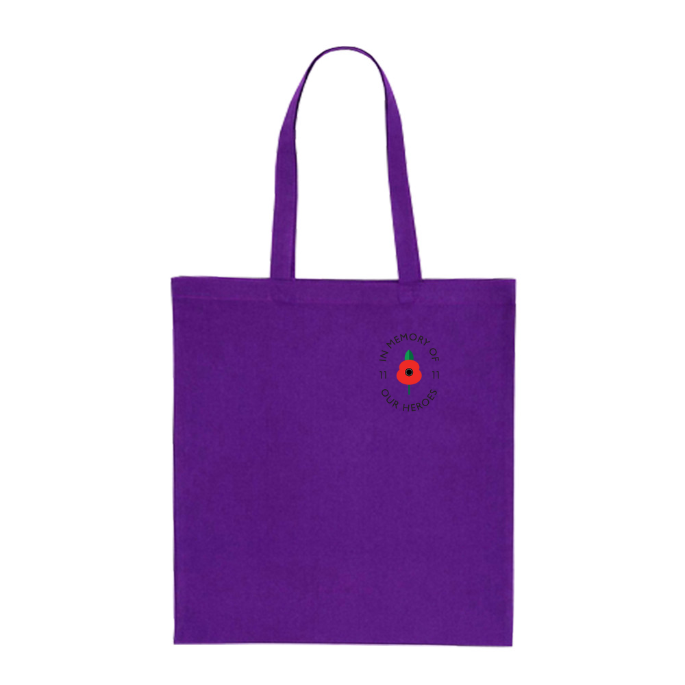 Lest we forget - Coloured Cotton Tote Bag