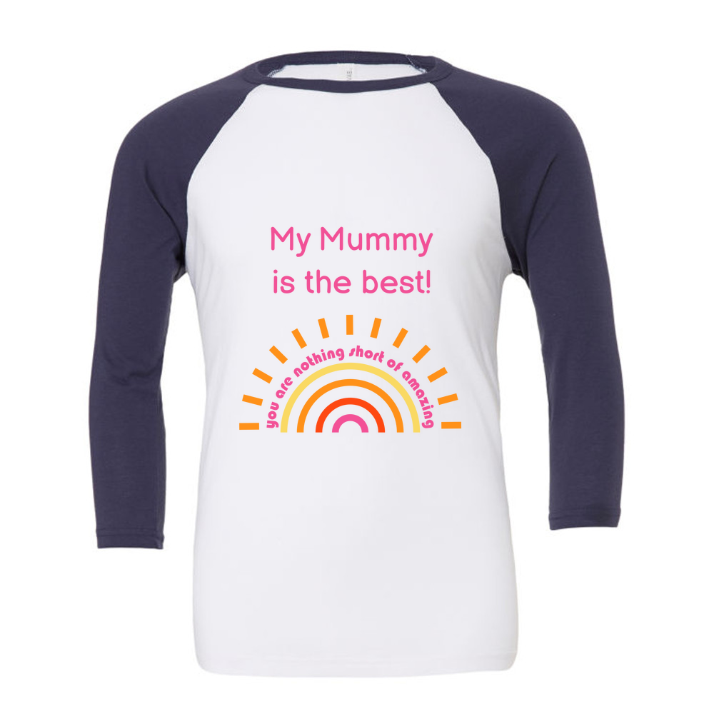 Mother's Day - 3/4 Sleeve White & Coloured T-Shirt