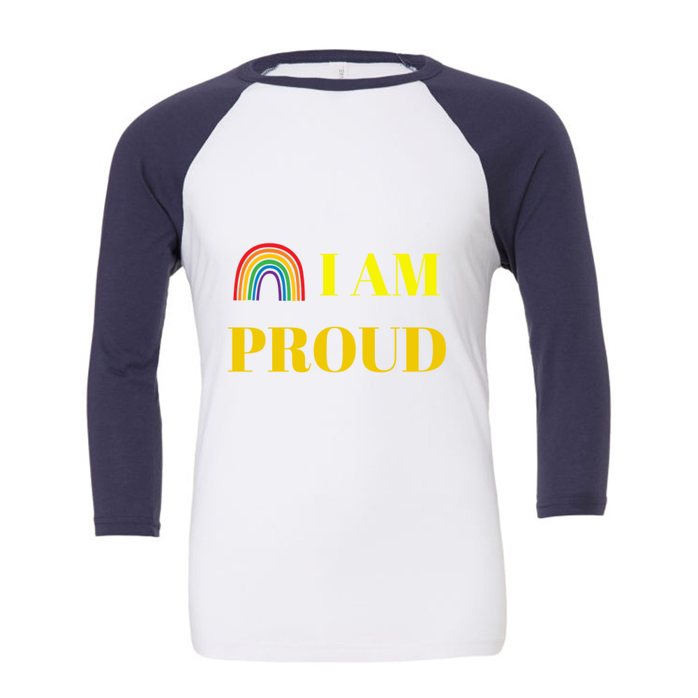 3/4 Sleeve White & Coloured T-Shirt