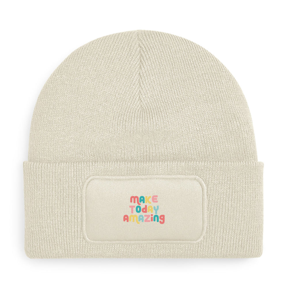 Make Today Amazing Affirmation  - Patch Beanie Hat