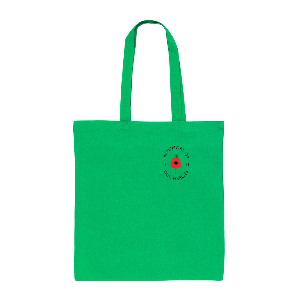 Lest we forget - Coloured Cotton Tote Bag