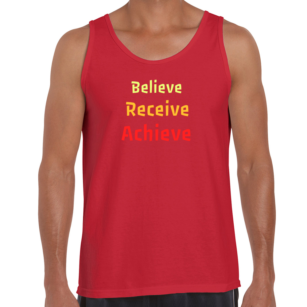 Believe, Recieve, Achieve affimirmation - Men's Tank Top