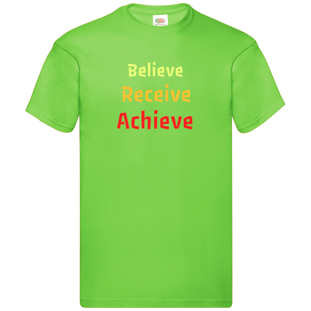 Believe, Recieve, Achieve affimirmation - Kids T-Shirt