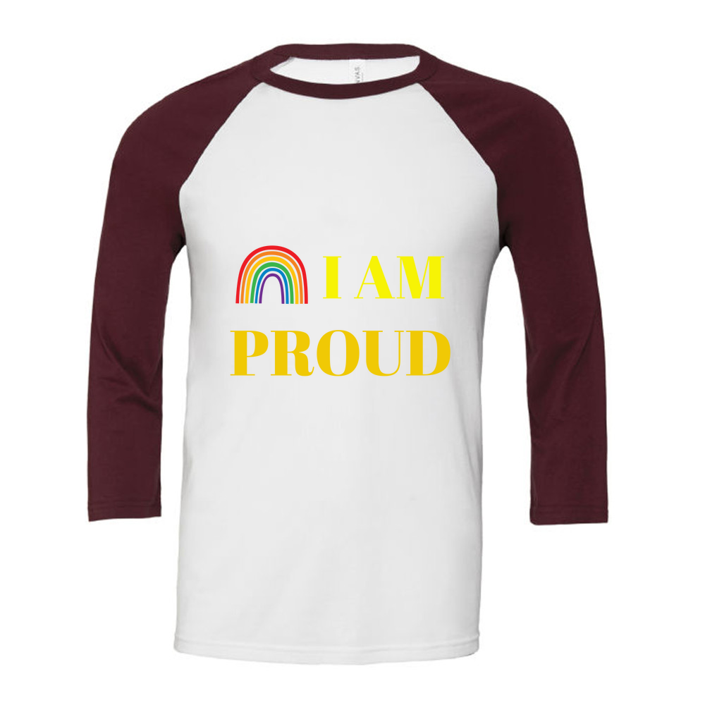 3/4 Sleeve White & Coloured T-Shirt