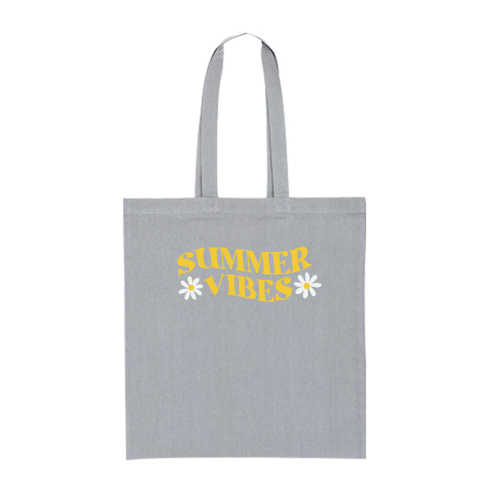 Summer Vibes - Coloured Cotton Tote Bag