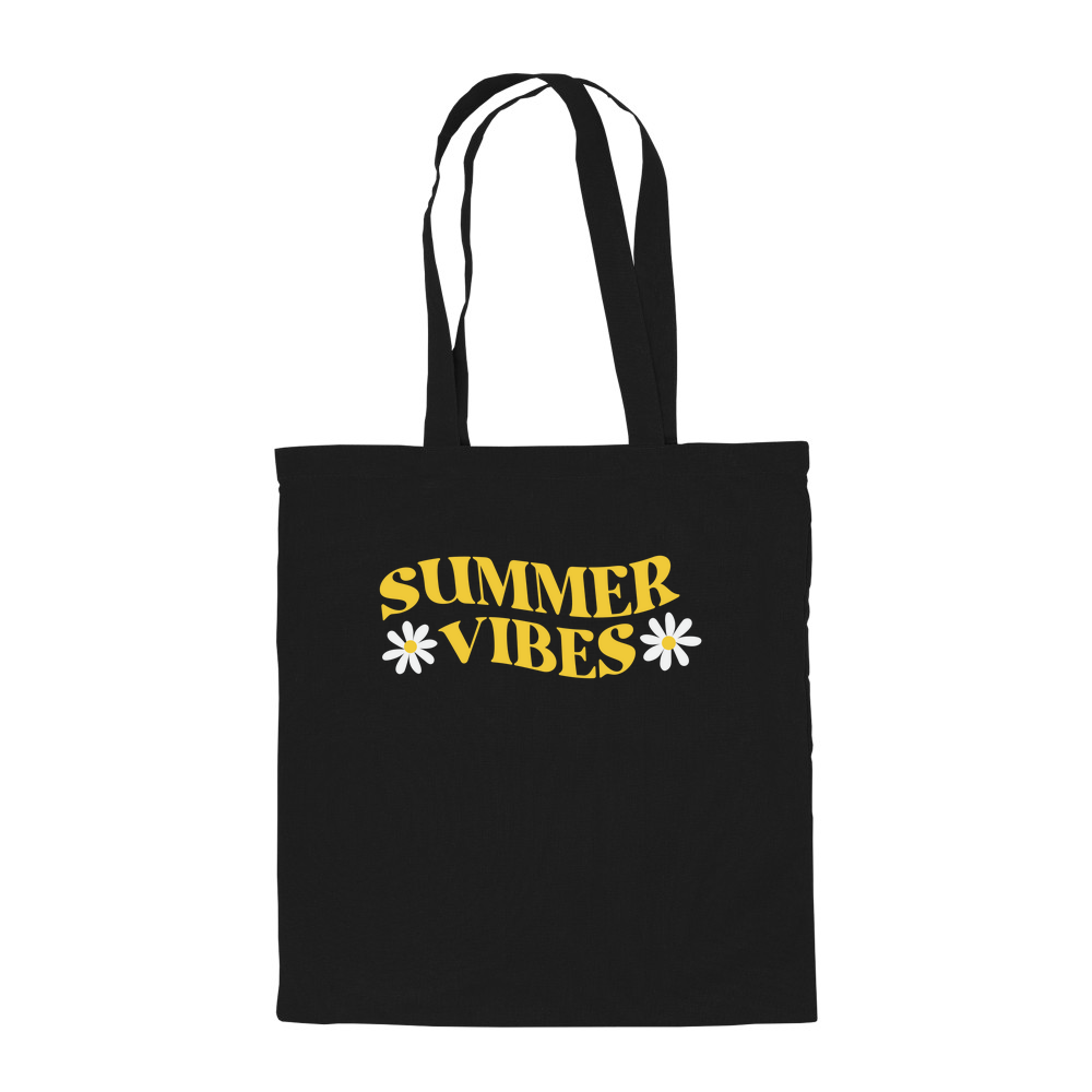 Summer Vibes - Coloured Cotton Tote Bag