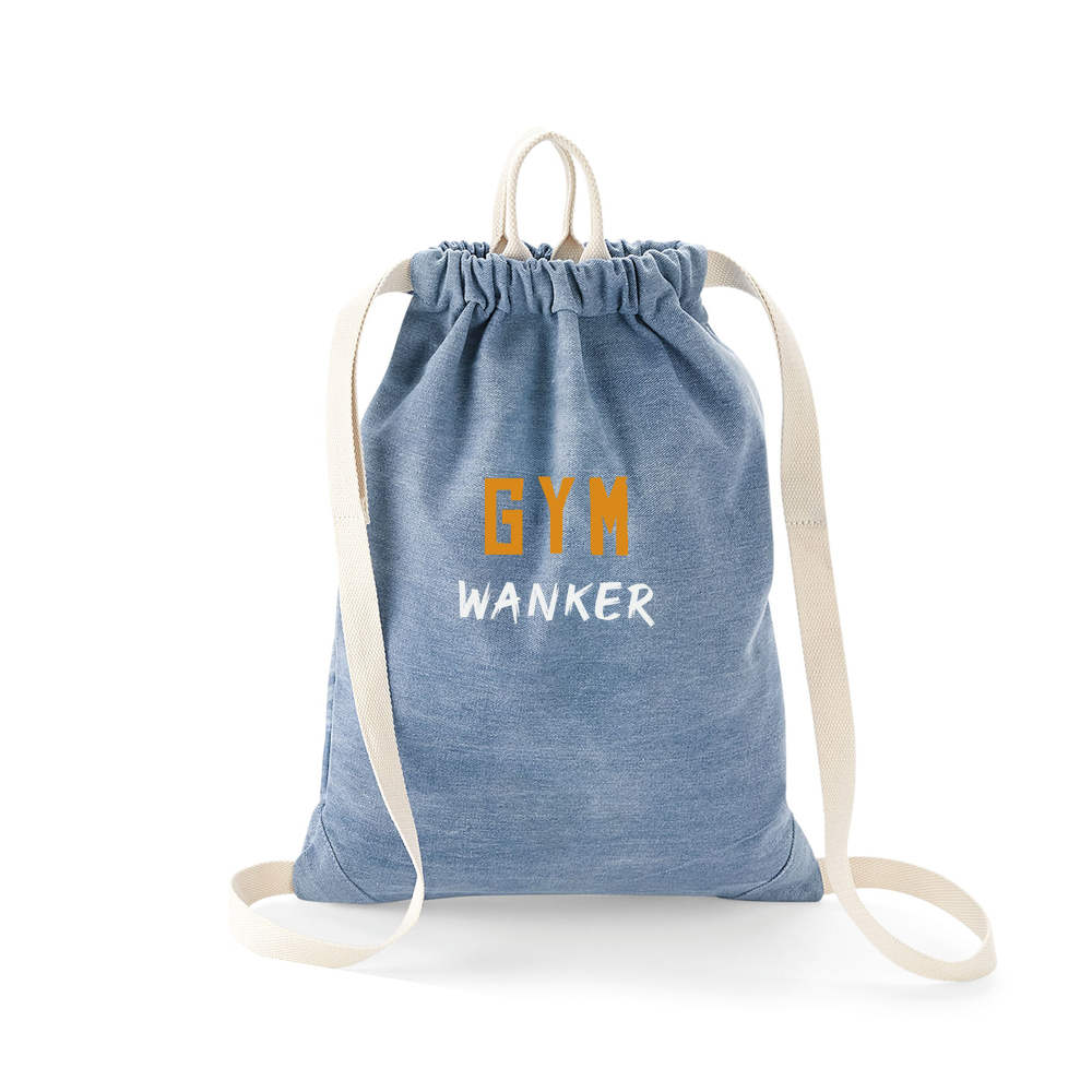 Denim Drawstring Bag