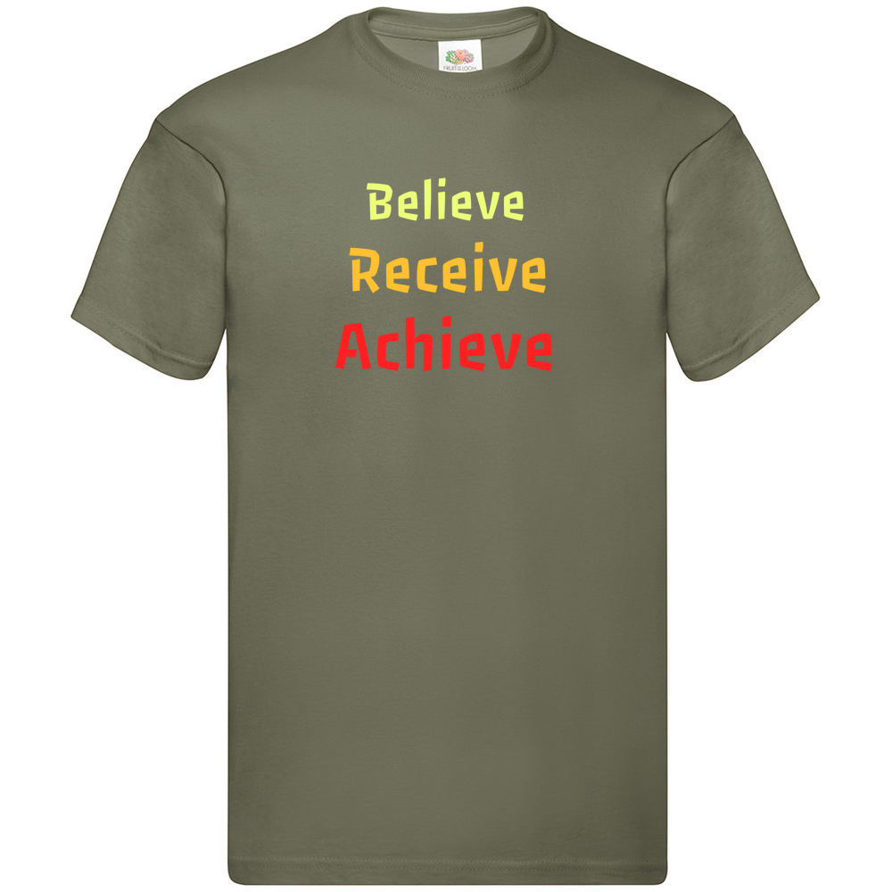 Believe, Recieve, Achieve affimirmation - Kids T-Shirt