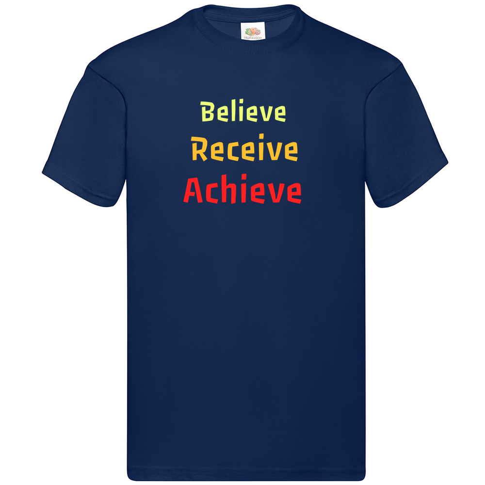 Believe, Recieve, Achieve affimirmation - Kids T-Shirt