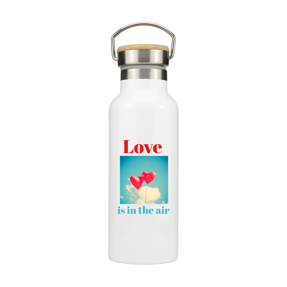 Stainless Steel Bottle with Bamboo Lid - 500ml