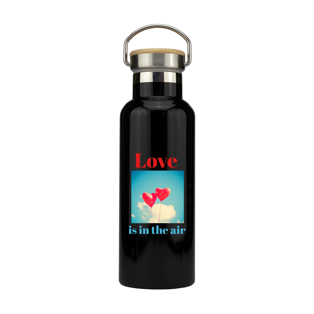 Stainless Steel Bottle with Bamboo Lid - 500ml