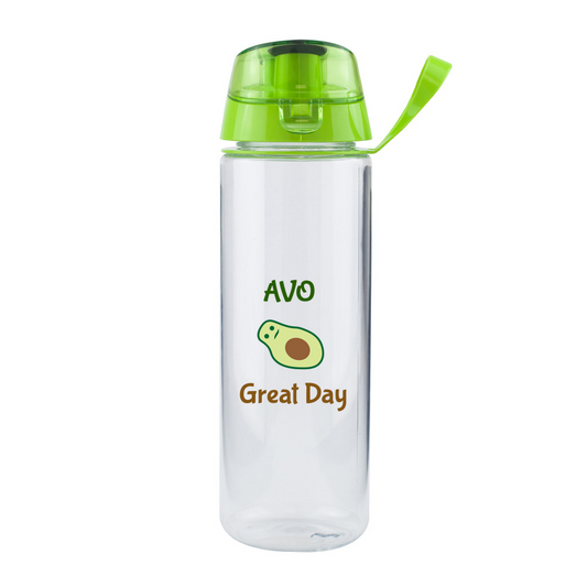 Clear Water Bottle with Flip Lid - 750ml