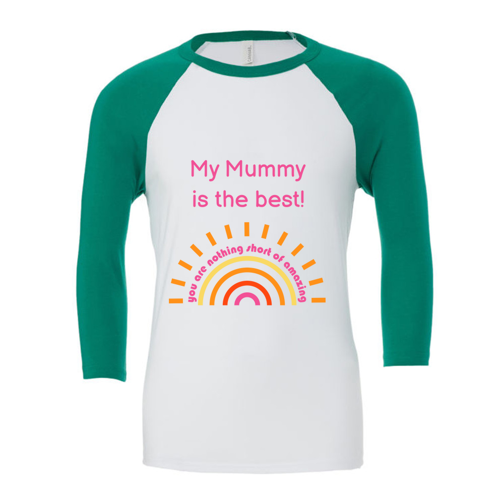 Mother's Day - 3/4 Sleeve White & Coloured T-Shirt