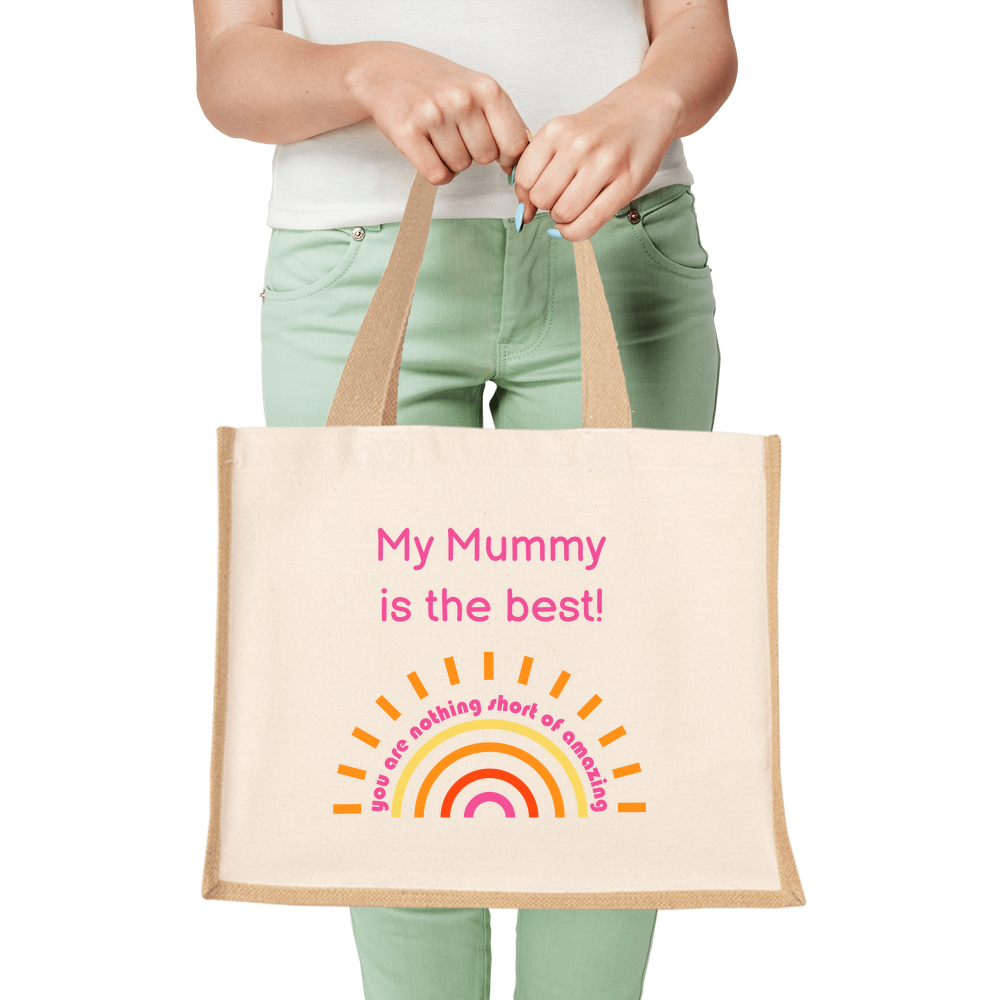 Mother's Day - Canvas & Jute Shopper Bag