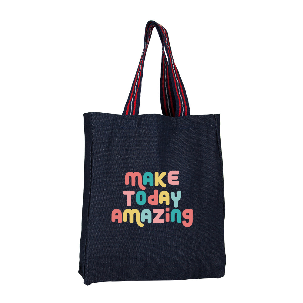 Make Today Amazing Affirmation  Denim Tote Bag