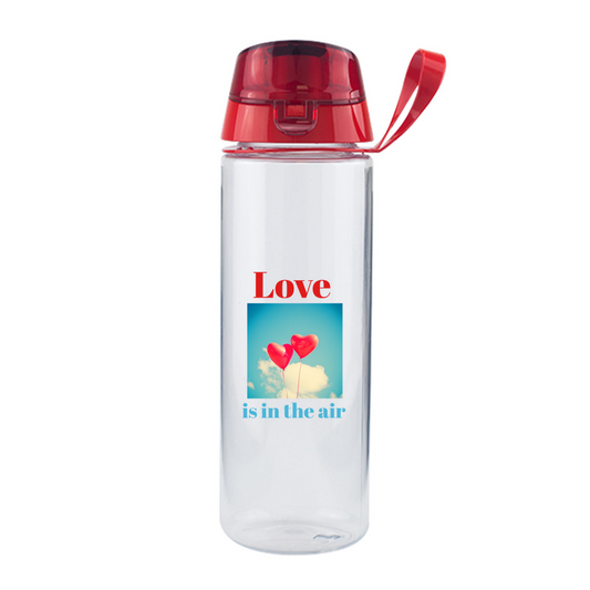 Clear Water Bottle with Flip Lid - 750ml