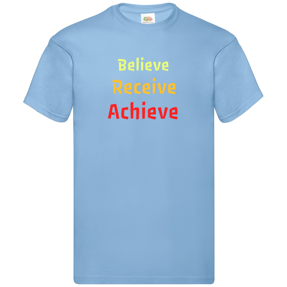 Believe, Recieve, Achieve affimirmation - Kids T-Shirt