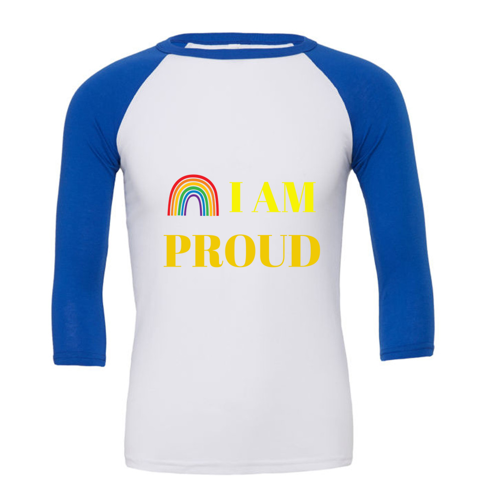 3/4 Sleeve White & Coloured T-Shirt