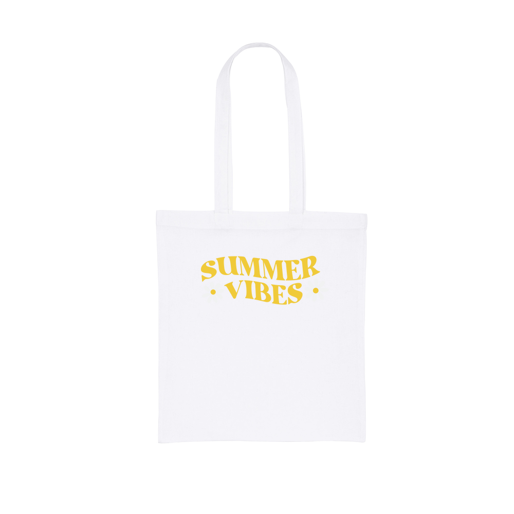 Summer Vibes - Coloured Cotton Tote Bag