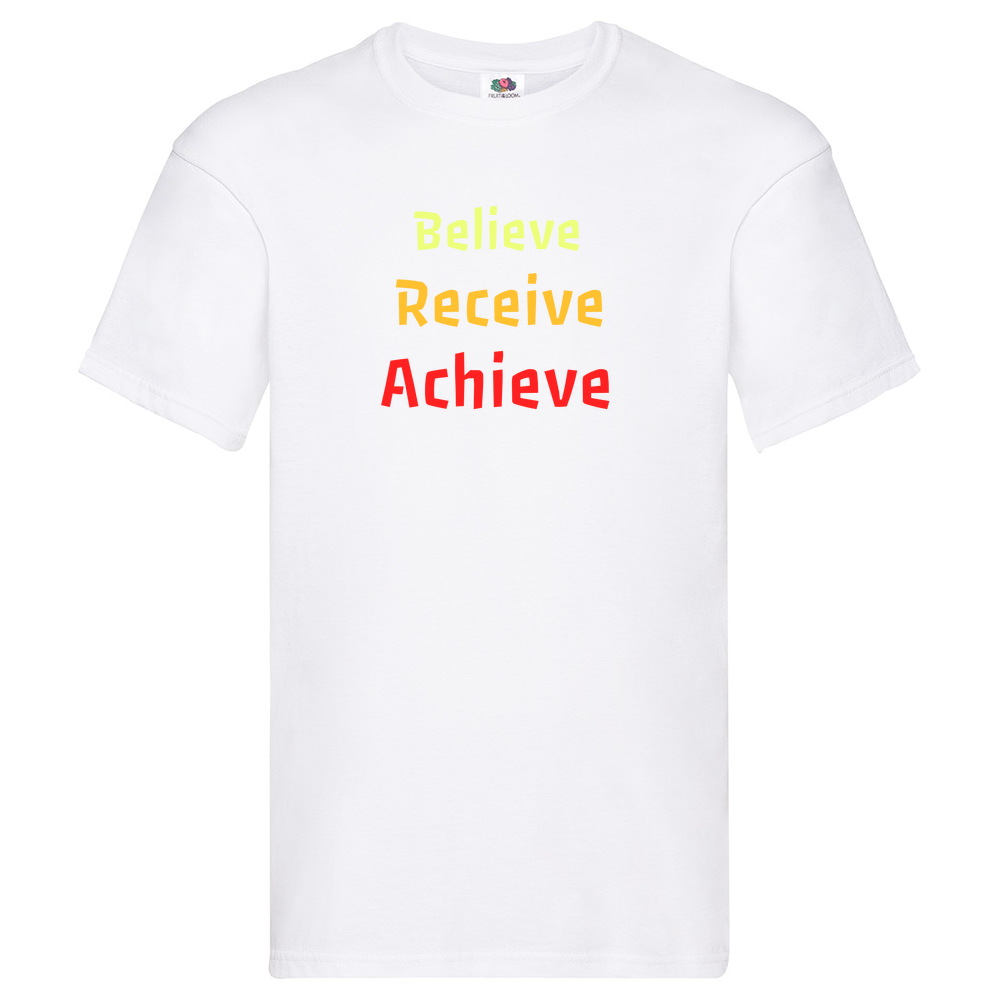 Believe, Recieve, Achieve affimirmation - Kids T-Shirt