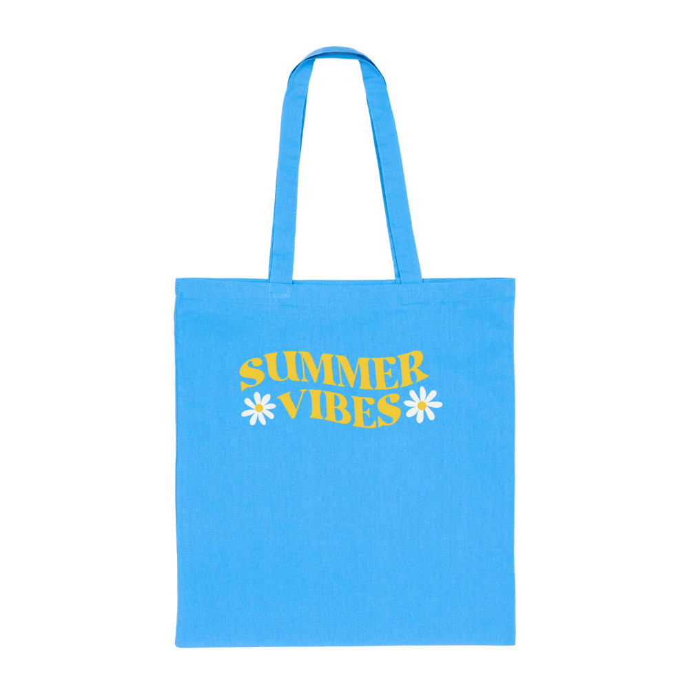 Summer Vibes - Coloured Cotton Tote Bag