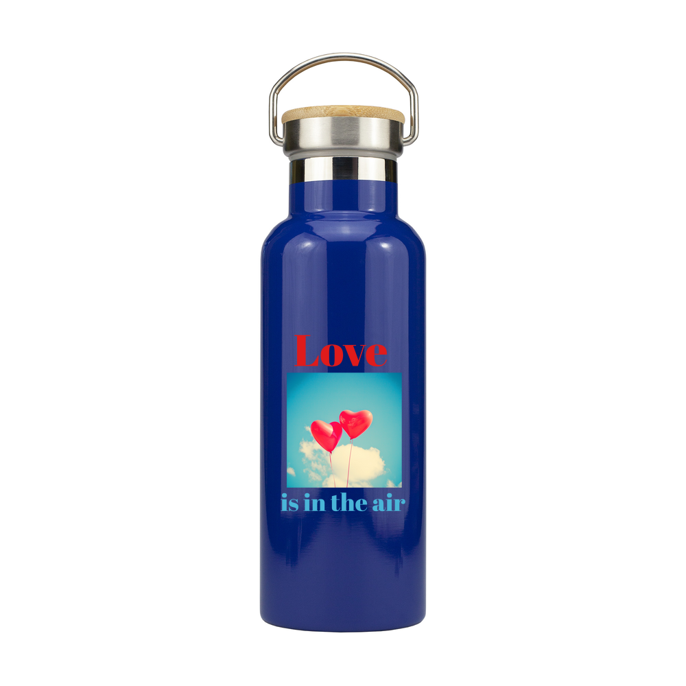 Stainless Steel Bottle with Bamboo Lid - 500ml