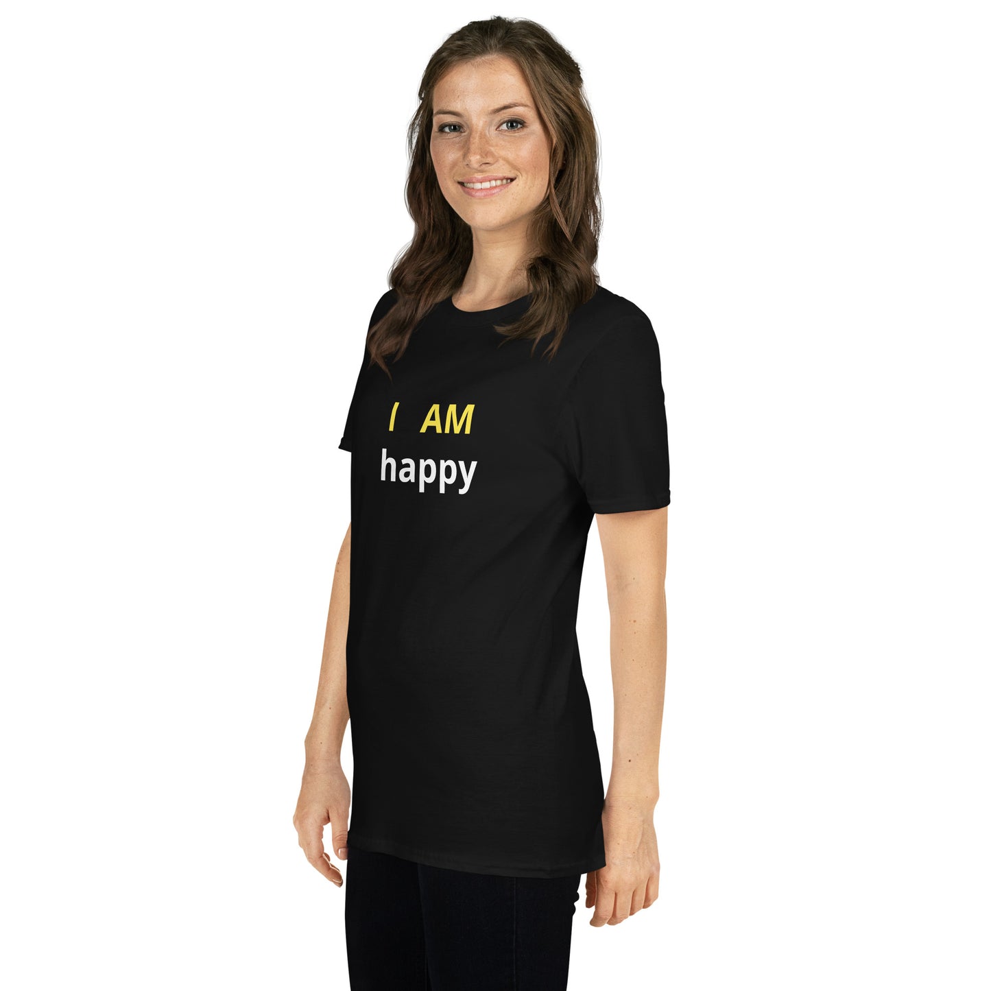 I am Happy affirmation - organic, sustainable Short-Sleeve Unisex T-Shirt