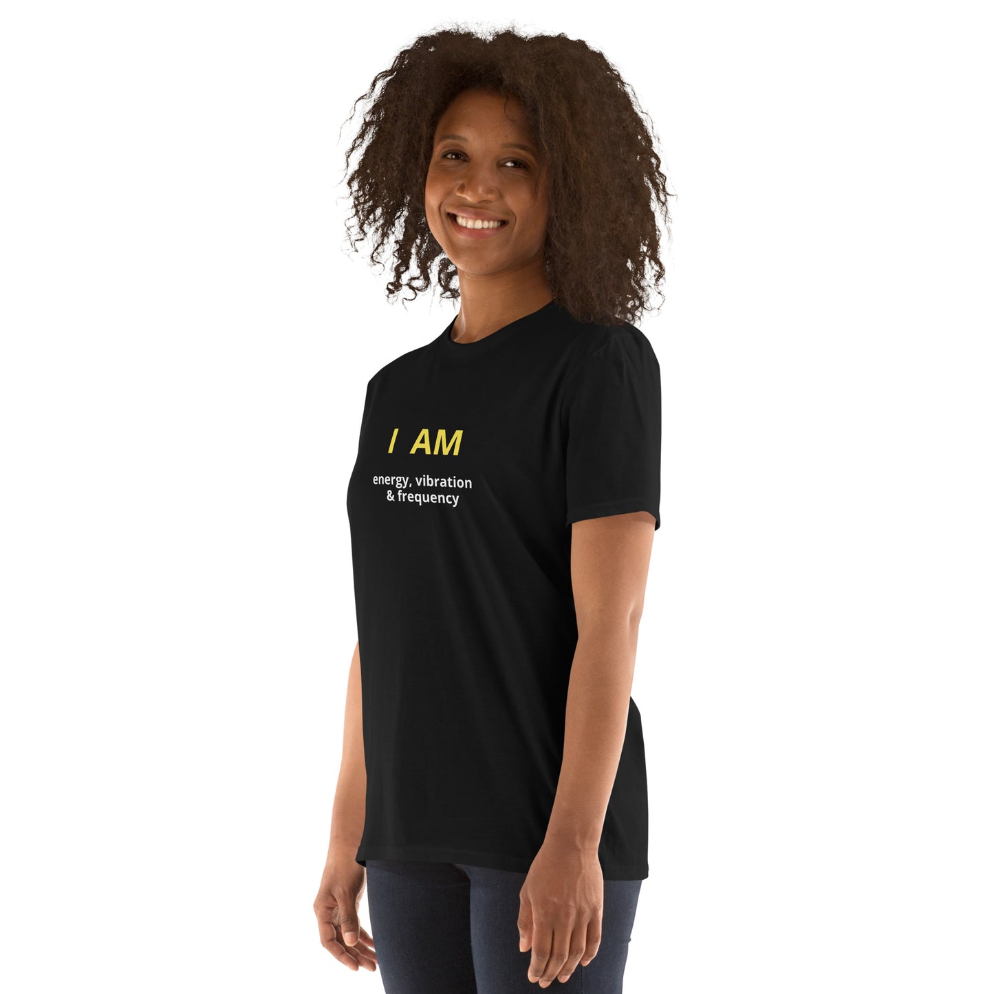 I am energy, vibration & frequency affirmation - Organic, Sustainable -Short-Sleeve Unisex T-Shirt