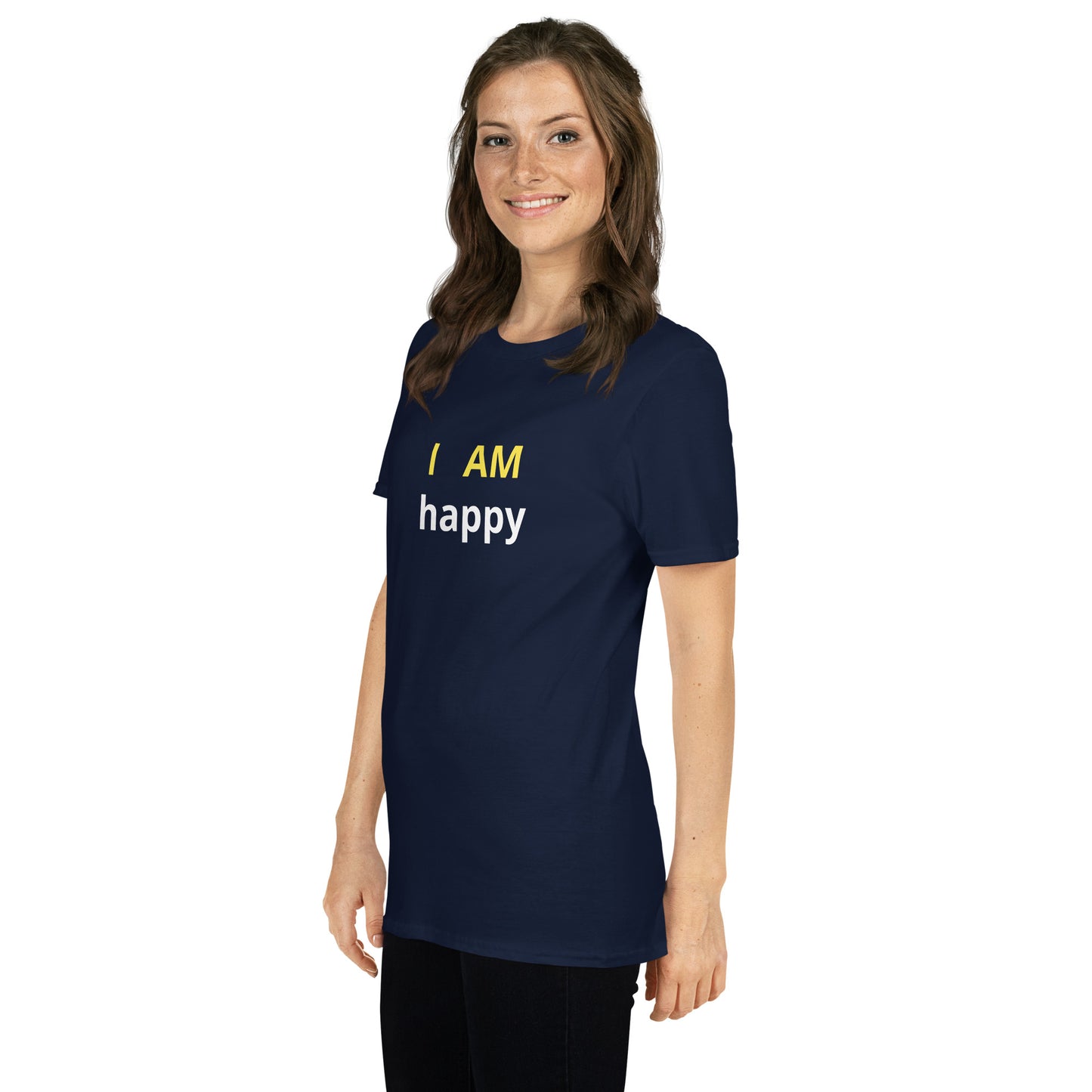 I am Happy affirmation - organic, sustainable Short-Sleeve Unisex T-Shirt