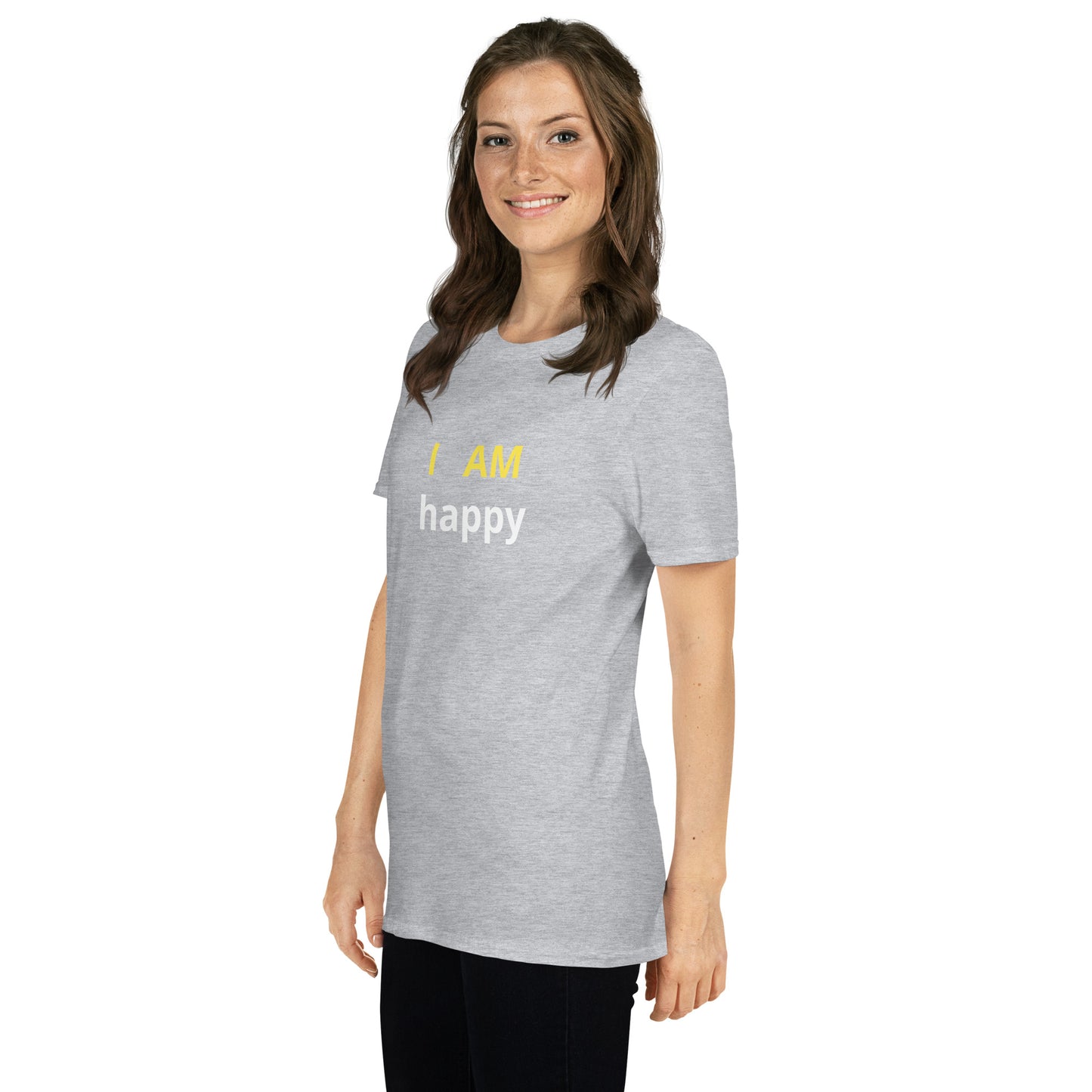 I am Happy affirmation - organic, sustainable Short-Sleeve Unisex T-Shirt