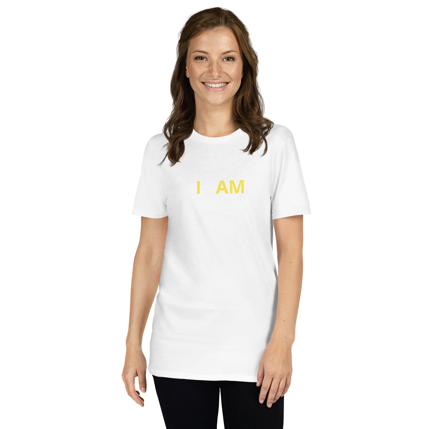 I am Happy affirmation - organic, sustainable Short-Sleeve Unisex T-Shirt