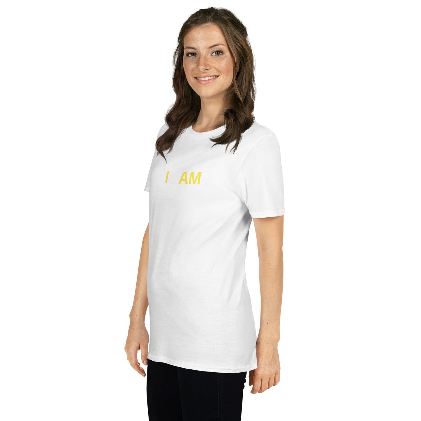 I am Happy affirmation - organic, sustainable Short-Sleeve Unisex T-Shirt