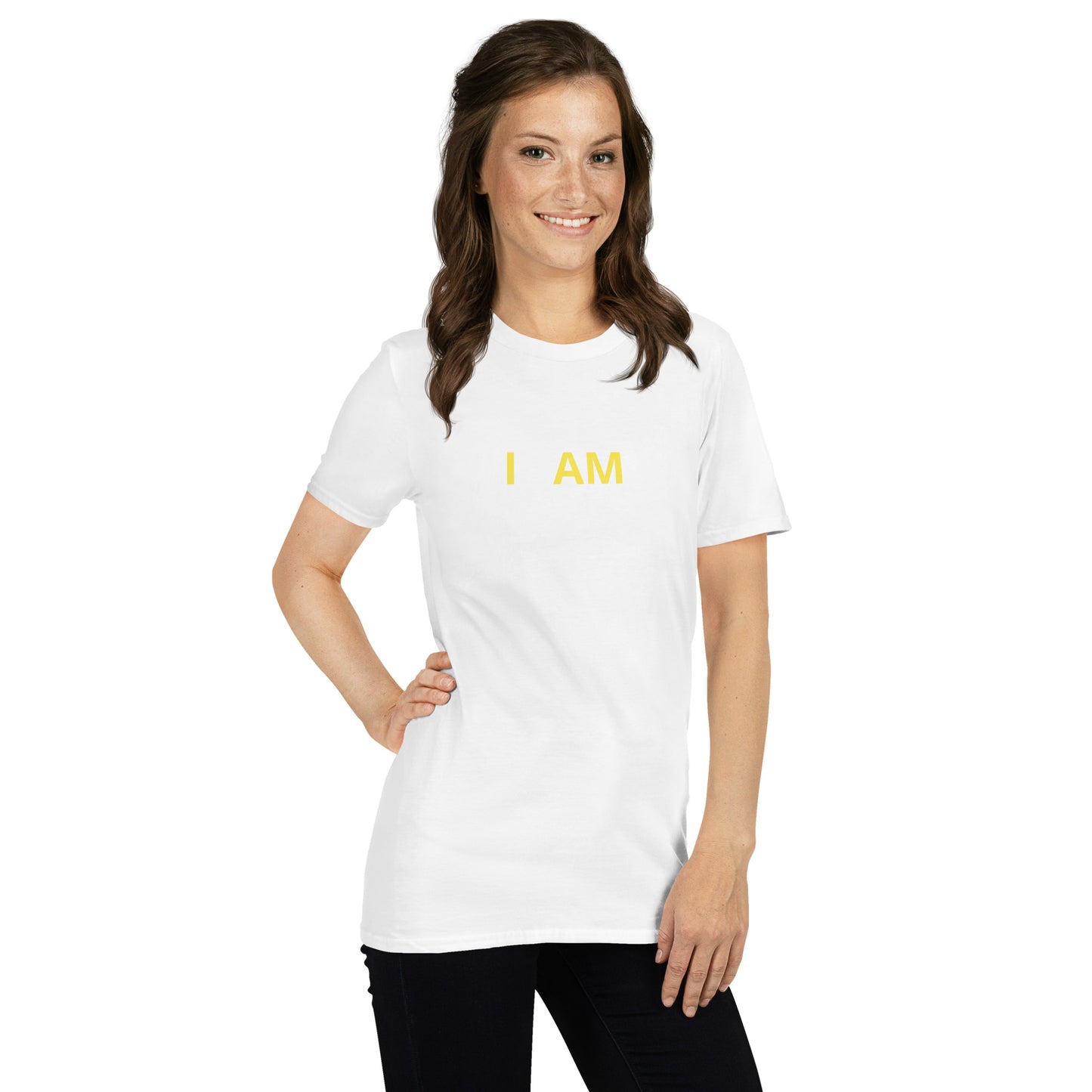 I am Happy affirmation - organic, sustainable Short-Sleeve Unisex T-Shirt