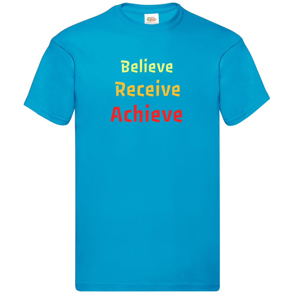 Believe, Recieve, Achieve affimirmation - Kids T-Shirt