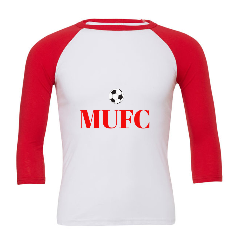 3/4 Sleeve White & Coloured T-Shirt