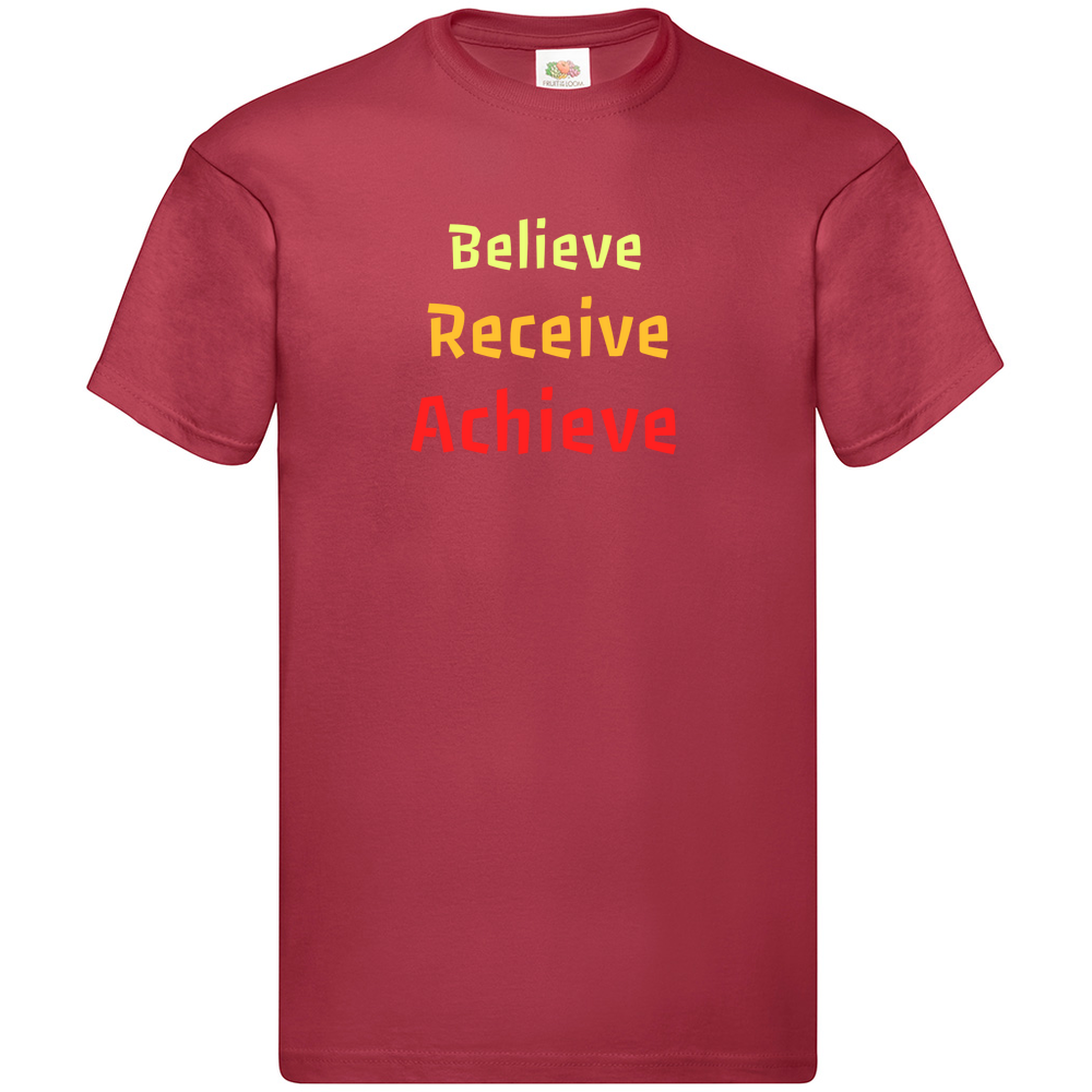 Believe, Recieve, Achieve affimirmation - Kids T-Shirt