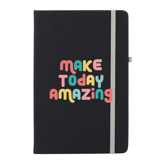 Make Today Amazing Affirmation  - Black Soft Feel A5 Notebook