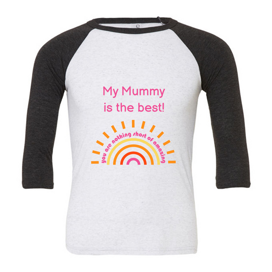 Mother's Day - 3/4 Sleeve White & Coloured T-Shirt