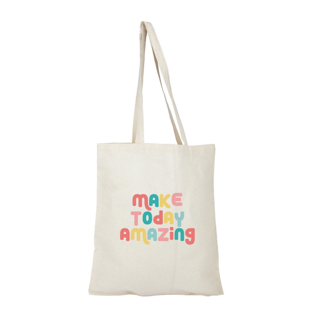 Make Today Amazing Affirmation  Natural Cotton Tote Bag