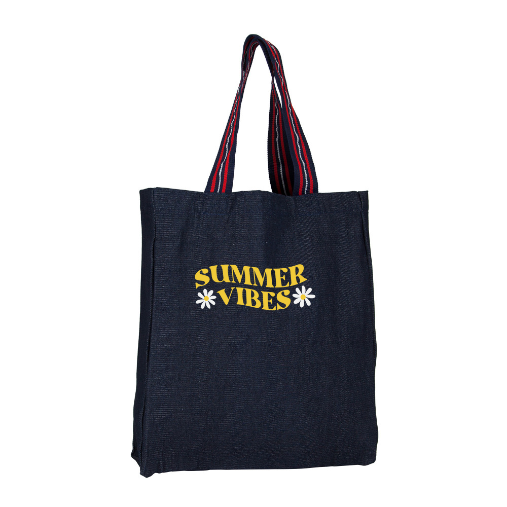 Summer Vibes - Denim Tote Bag