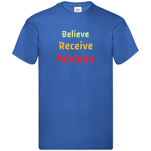 Believe, Recieve, Achieve affimirmation - Kids T-Shirt