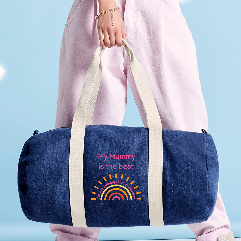 Mother's Day -  Denim Barrel Bag