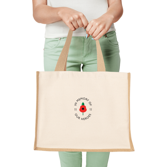 Lest we forget -Canvas & Jute Shopper Bag