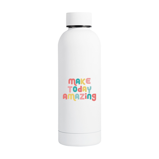 Make Today Amazing Affirmation  - Soft Touch Double Walled Drinks Bottle - 500ml